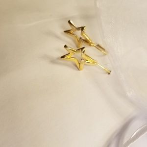 Star earrings.